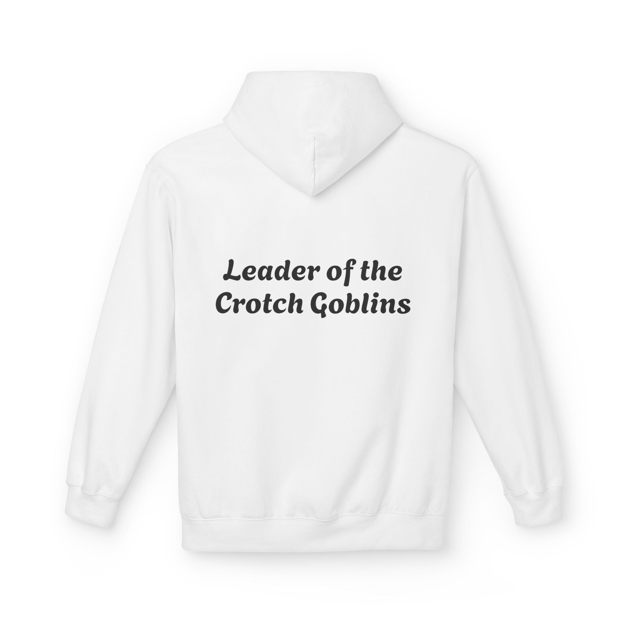 "Leader of the Crotch Goblins" Floral Graphic Hoodie